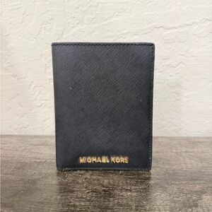 Michael Kors Black Saffiano Leather Passport Holder